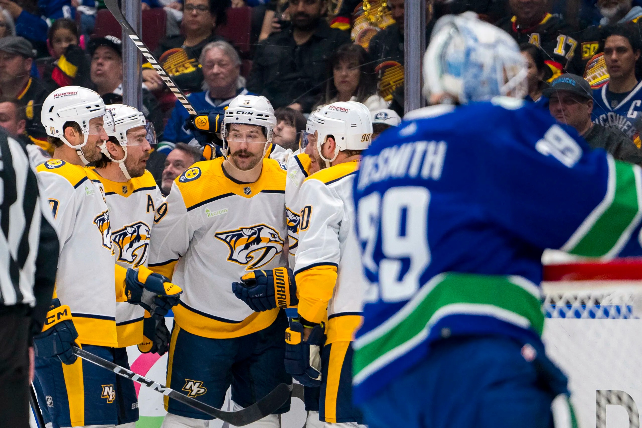 Husso Shots As Surging Blues Smack Canucks